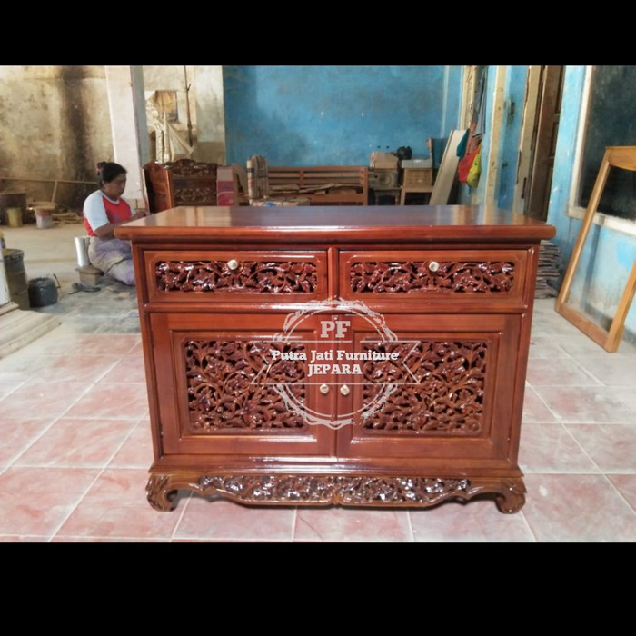 Furniture Jati  Promo Buvet Palembang Bufet Jati Meja Tv Ukir Jepara
