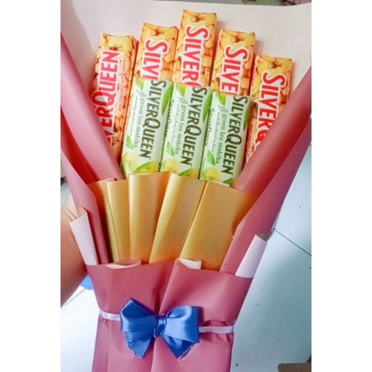 

bouqet coklat silverqueen coklat dan greentea