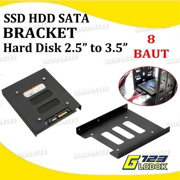 Bracket Braket Breket Harddisk Dudukan HDD SSD 2.5 To 3.5 Inch PC CPU