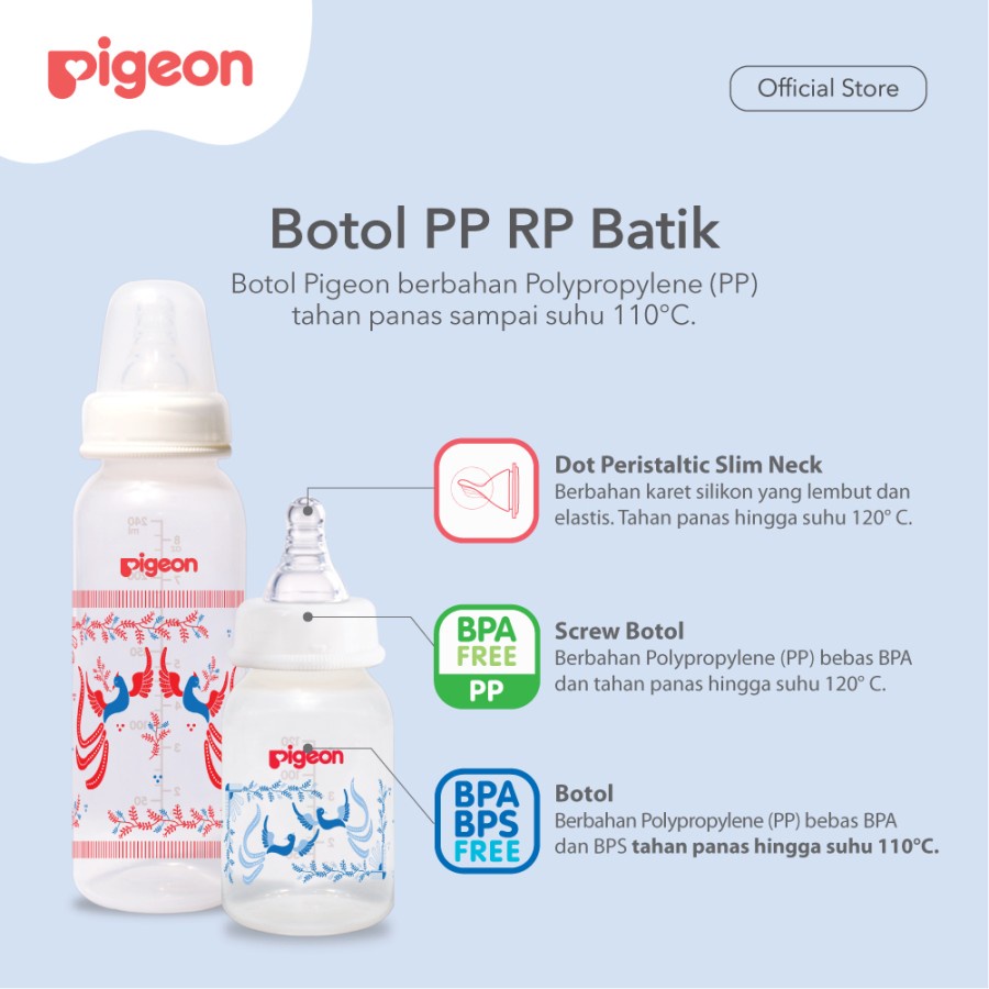 PIGEON Botol Susu PP RP 240Ml - Batik Phoenix