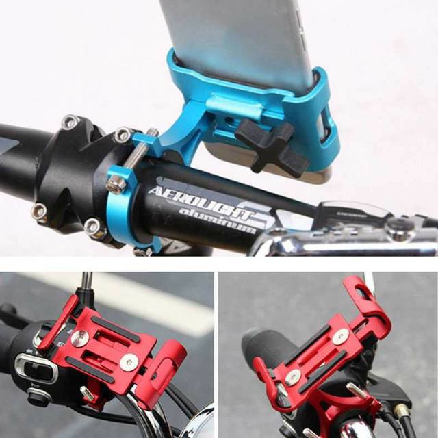 Holder Smartphone Sepeda Aluminum Handlebar Bracket Anti Slip