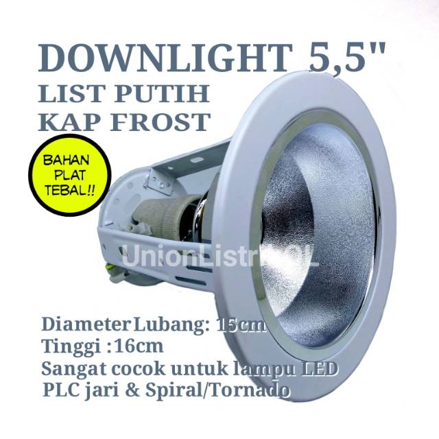 Downlight 5,5inch Kap Lampu tanam plafon  inlite