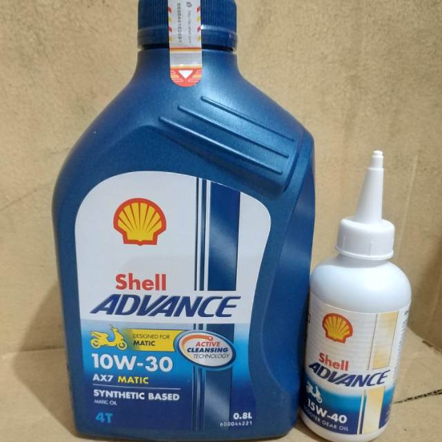 MURAHPaket oli shell matic ax7 0,8lt + oli gear FOR all motor matic