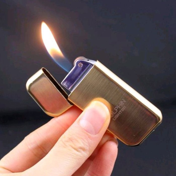 Korek Api Gas Mini Slim - Aluminium Butane Zippo