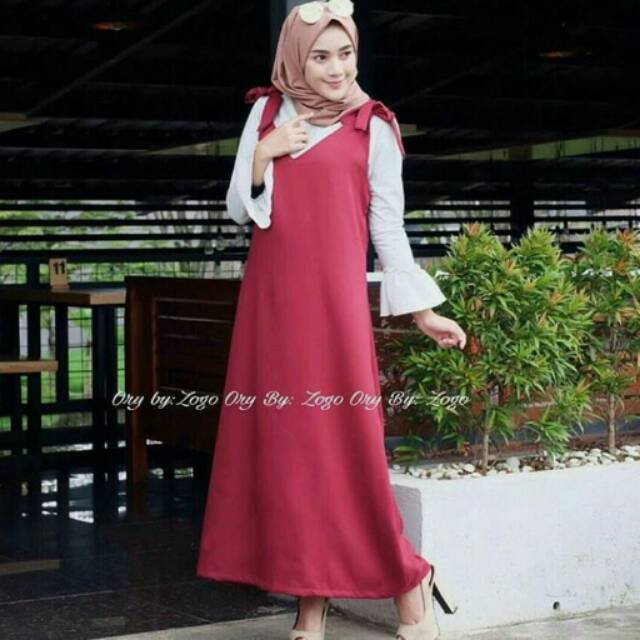 New Elle Dress - Long Dress Outer Syar'i - Fashion Wanita Muslimah Modern Harga Murah