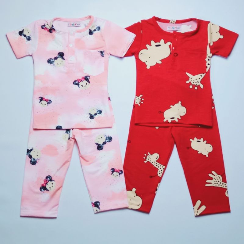 1-5t [PILIH MOTIF] PIYAMA KANCING BABYTERRY BOBOKIDS piyama anak piyama bayi baju tidur anak