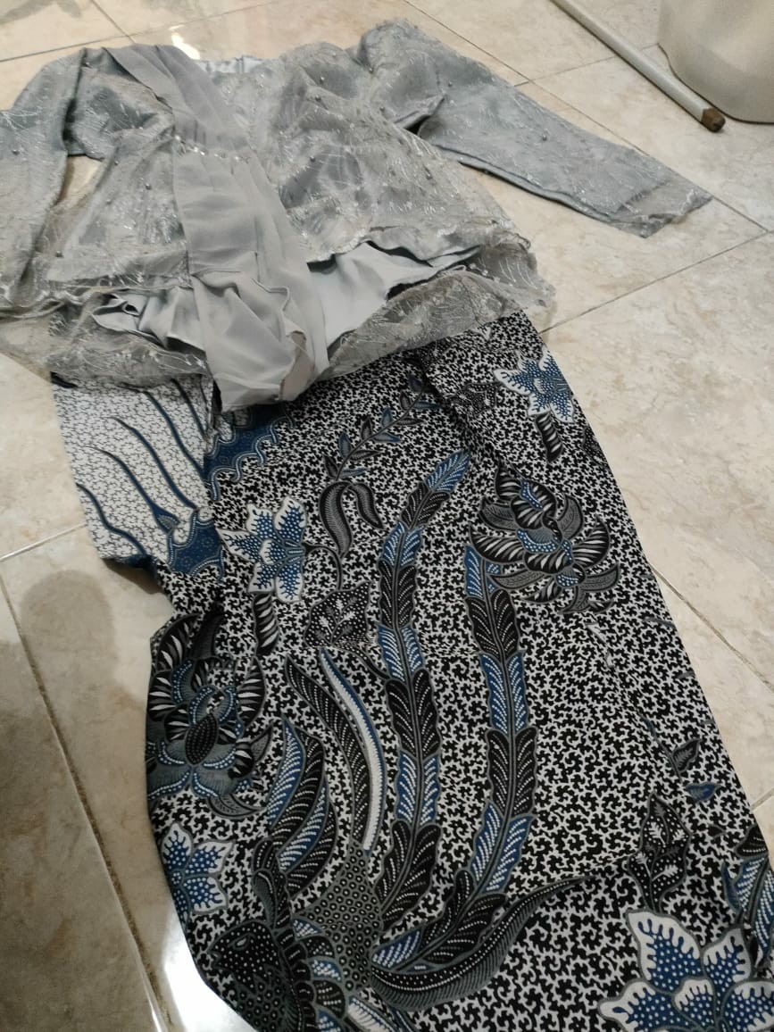 New Arrival | Nayaka Batik - Batik Couple Anjella Hauw Tulle Slendang Aplikasi Payet