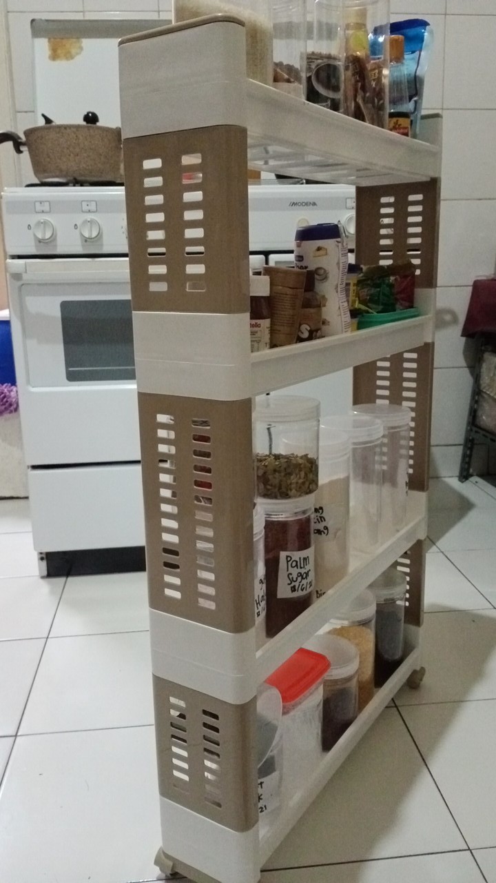 Krishome Slim Rack 4 Susun Serbaguna/rak Sudut/rak Nyempil 4 Tingkat