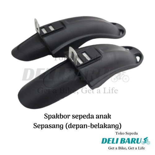 Deli baru Spakbor hitam slebor sepeda anak ukuran 12- 16- 18 - New Ori