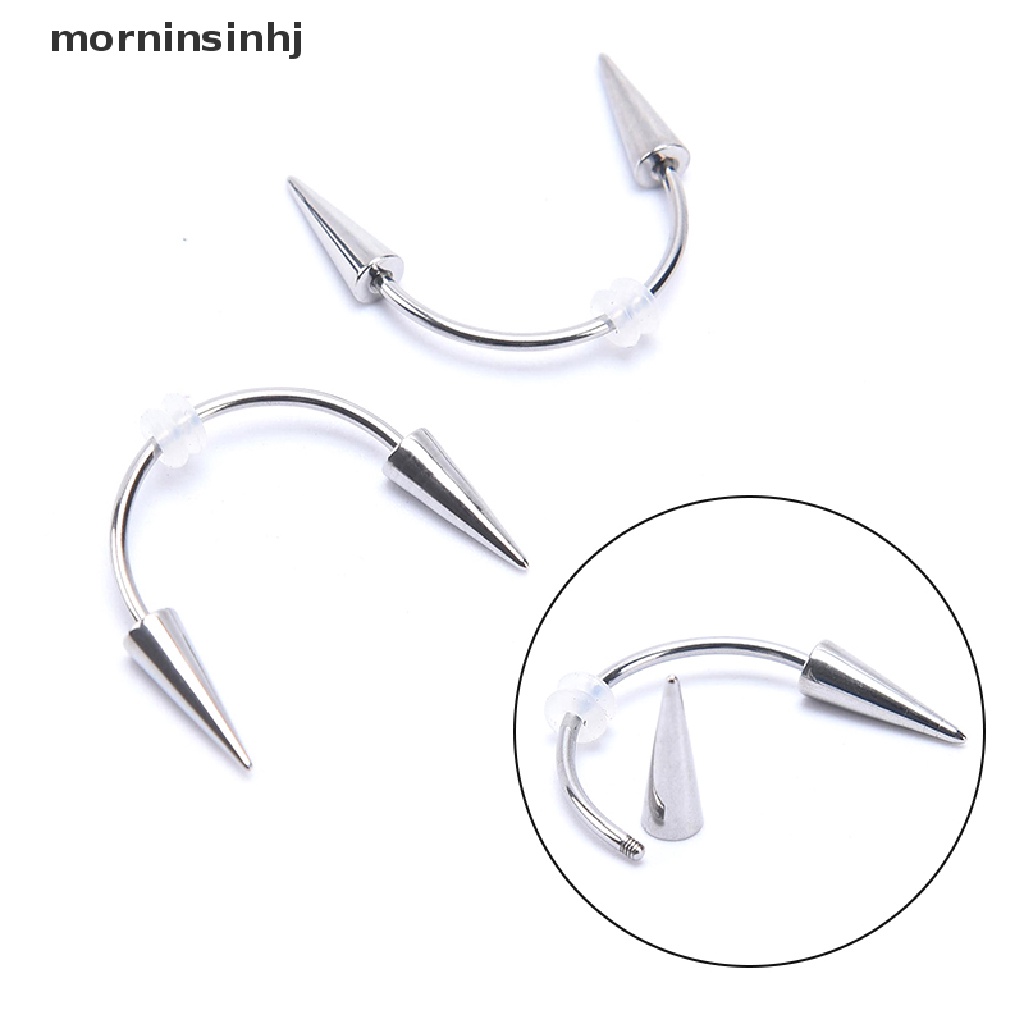 Mornin Vampire Teeth Bentuk C Bahan Stainless Steel Untuk Bibir