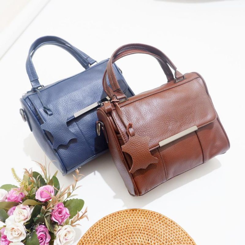 Alona leather tas kulit Tote bag (BISA COD) sling bag tas kulit garut tas slempang wanita tas papiru