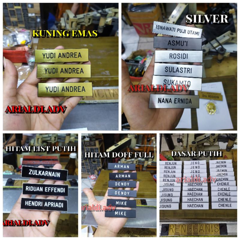 

papan nama dada grafir magnet