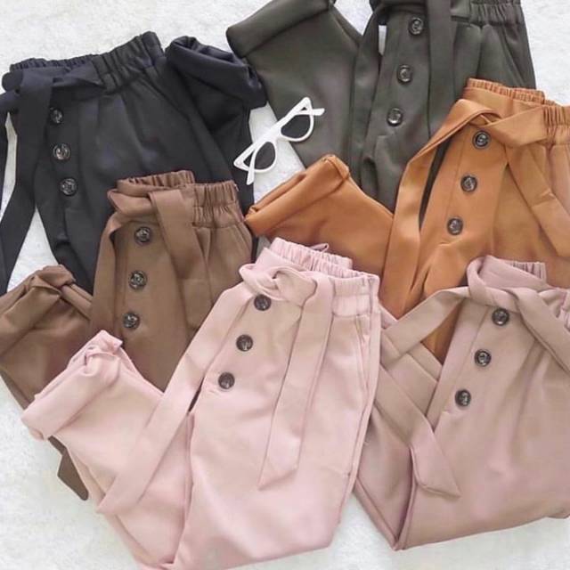 GEYN BASIC PANTS / CELANA KANCING DEPAN / CELANA WANITA