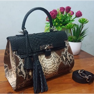 Jual tas kulit ular model Herms gendut / kembung | Shopee Indonesia