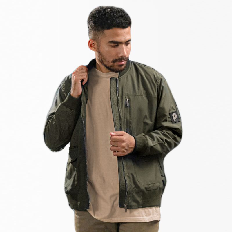 Pebble Kappa Utility Bomber Olive Jacket