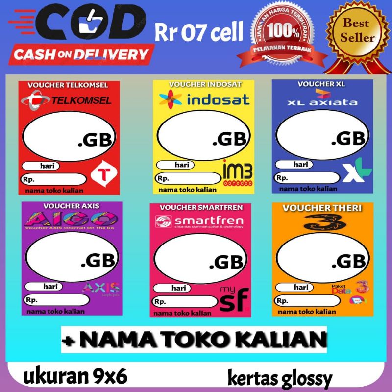 LABEL HARGA VOUCHER DATA KONTER PHONCEL 77210