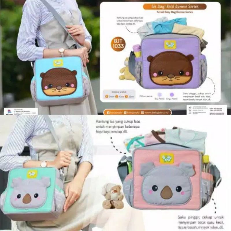 Tas bayi kecil kokoa bonnie series babyjoy lucu dengan kantong samping/baby diapers bag