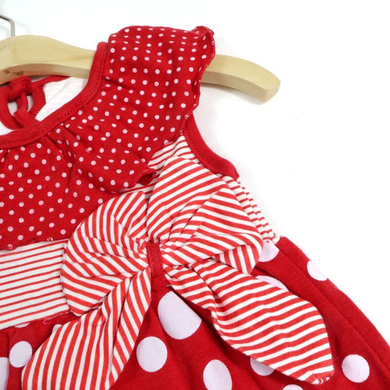 DRESS FASHION ANAK PEREMPUAN 1-2 TAHUN MOTIF SWEET BEAR 1 TAHUN