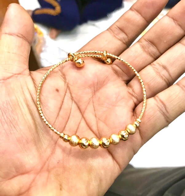 Gelang tangan wanita kroncong pentol lapis emas yaxiaya gelang