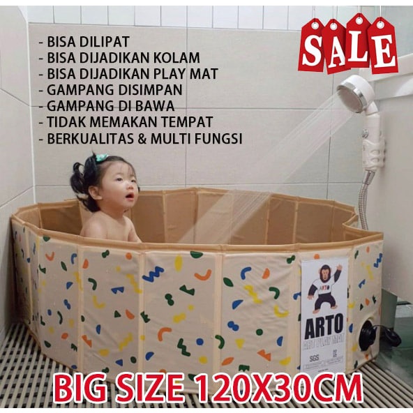 Kolam Lipat Multifungsi Besar Jumbo 120x30 cm Foldable Playmat / Pool