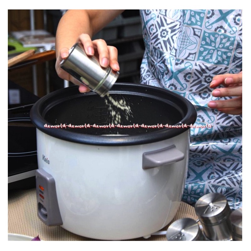 Kris Rice Cooker Penanak Nasi Kapasitas 0.8Liter Putih Magic Com Tutup Kaca Coocker Ricecooker 800ml