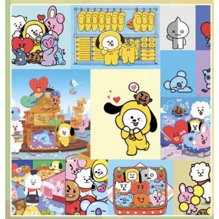 

PROMO - KERTAS KADO MOTIF BT21/ BTS/ BARE BEARS/ LINE/ BROWN/ CONY ISI 10 LMBR - BTS 21