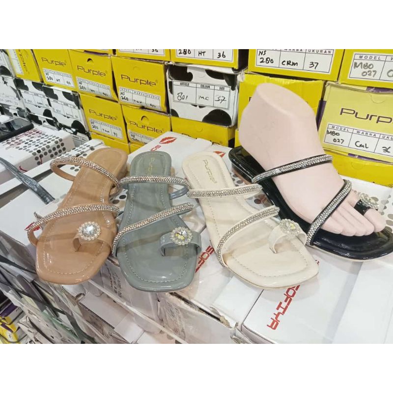 Sandal Purple Y030 - Sepatu Wanita Heels - Heels Shoes Purple