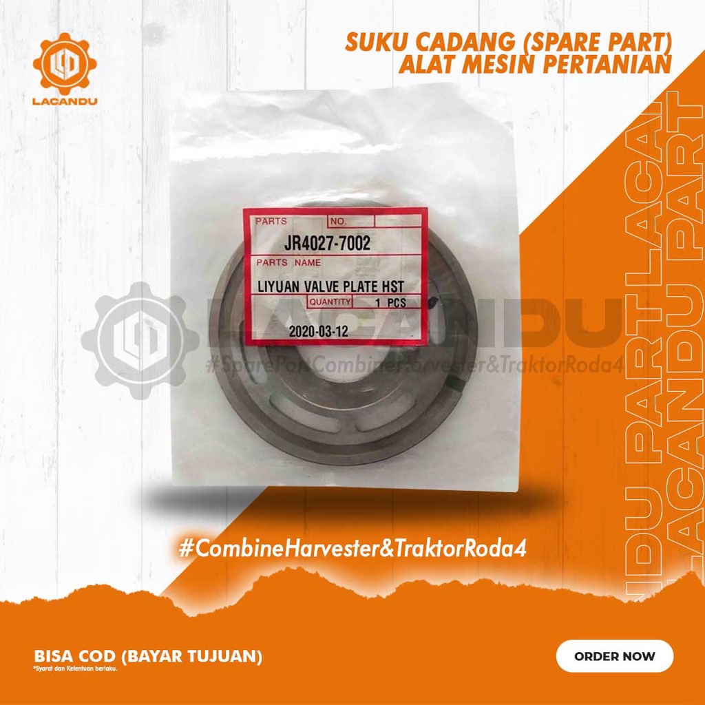 LIYUAN VALVE PLATE HST LOWER (PLATE KUNINGAN BAWAH) INARI / JAVATECH / GREENSTAR JR4027-7002  UNTUK 
