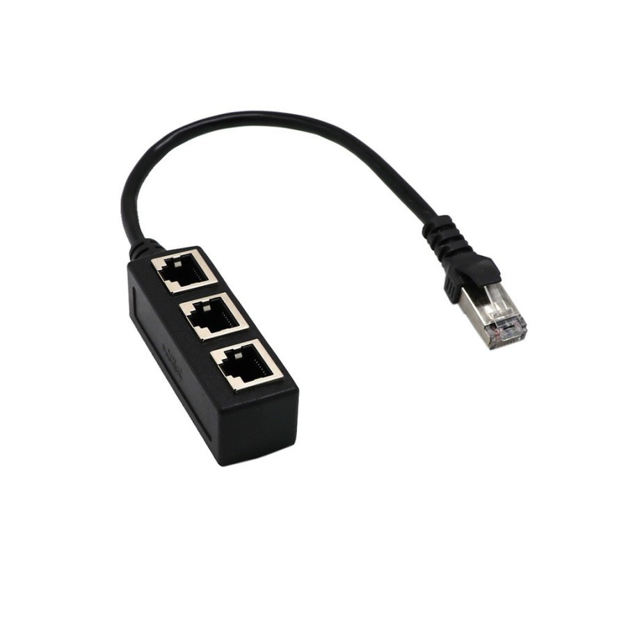 RJ45 Splitter 1-3 Adapter Cable CAT5 CAT6 LAN