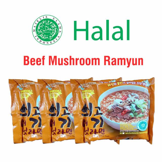 

MIE INSTAN SEGYE BEEF MUSHROOM RAMYUN HALAL