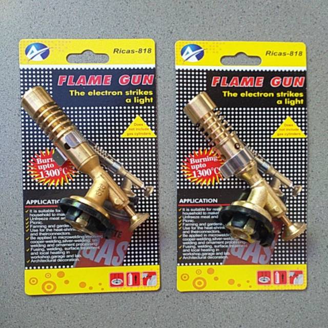 Jual Flame Gun Gas Torch Blow Torch Kepala Las Manual Kuningan Ricas Dual Api Shopee Indonesia