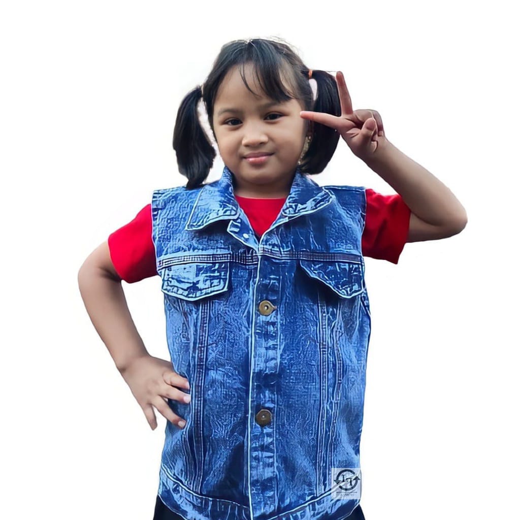JACKET ROMPI JEANS ANAK USIA 1-9 TAHUN UNISEX