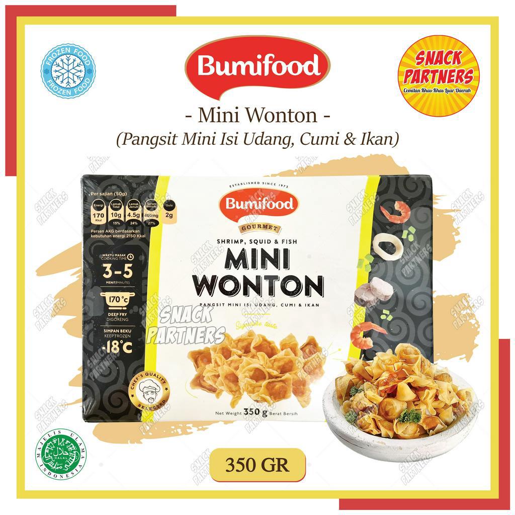 

BUMIFOOD MINI WONTON 350 GR - Pangsit Mini isi Udang Cumi Ikan / Shrimp Squid Fish - Bumi food FROZEN FOOD Banjarmasin