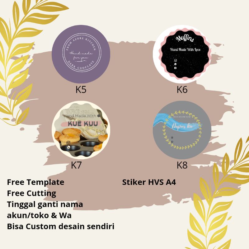 

(TERMURAH) Stiker Toples Kue Kering Stiker Kue Kering