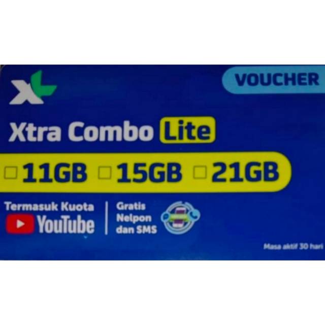 VOUCHER XL XTRA COMBO LITE 15GB 30HARI