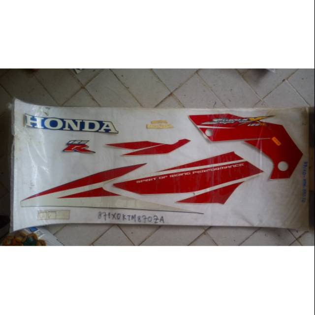 Lis Body-Sticker-Striping Supra X 125 R 2006 Original AHM Merah Putih Biru HRC