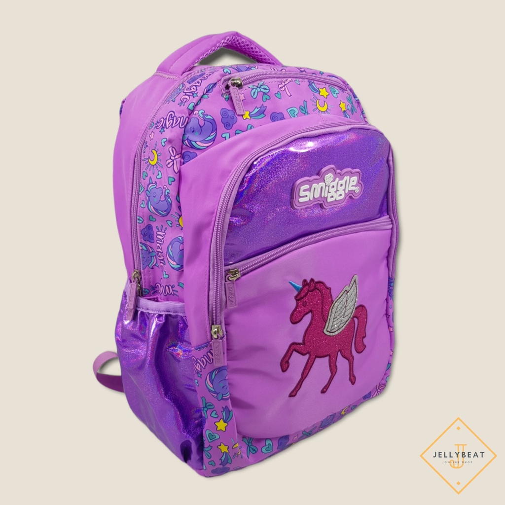 Tas Ransel Import Smiggle - Senior Purple Unicorn