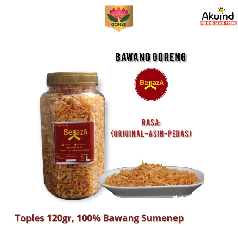 

Bawang Goreng 120gr Asli Tanpa Tepung Bawang Sumenep