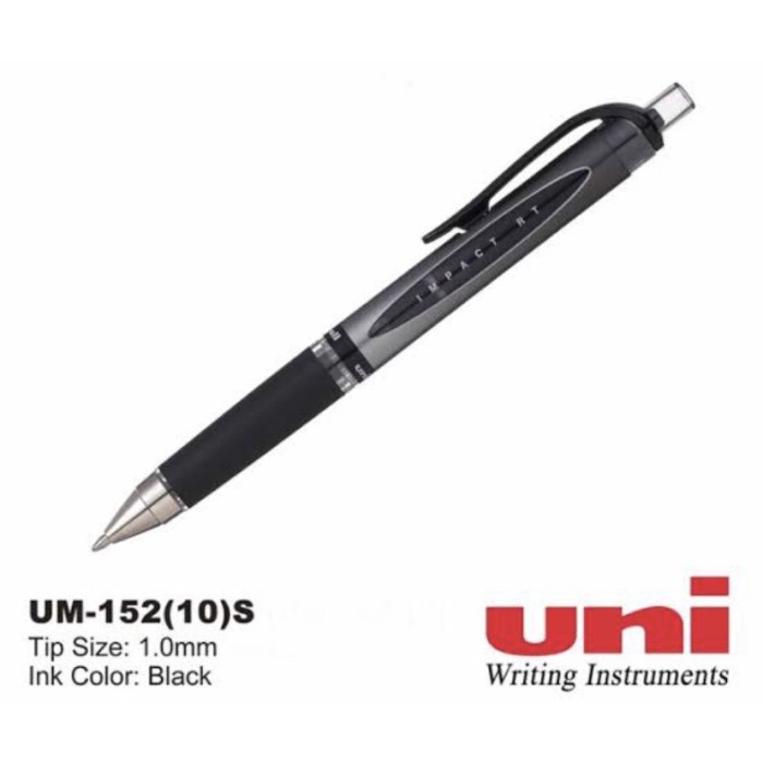 

MURAH Ballpoint Uni-ball Gel Impact RT Sign Pen UMN-152 - Hitam