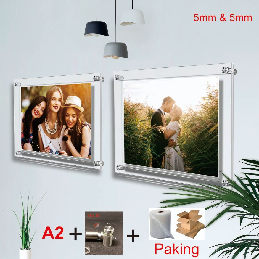 Mount A2 Acrylic Display / Frame Akrilik / Akrilik Poster Dinding 5mm &amp; 5mm
