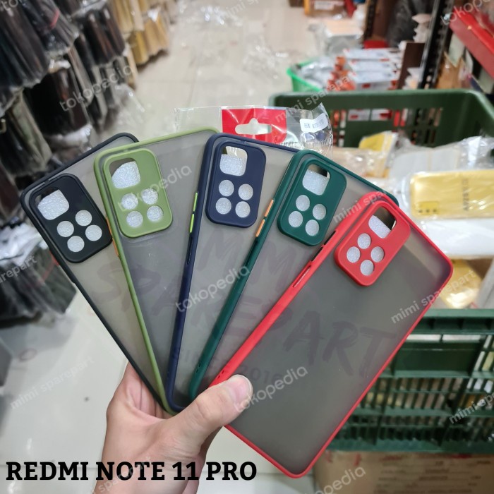 REDMI NOTE 11 PRO - CASE DOVE + KAMERA MATTE TRANSPARAN FUZE MACARON