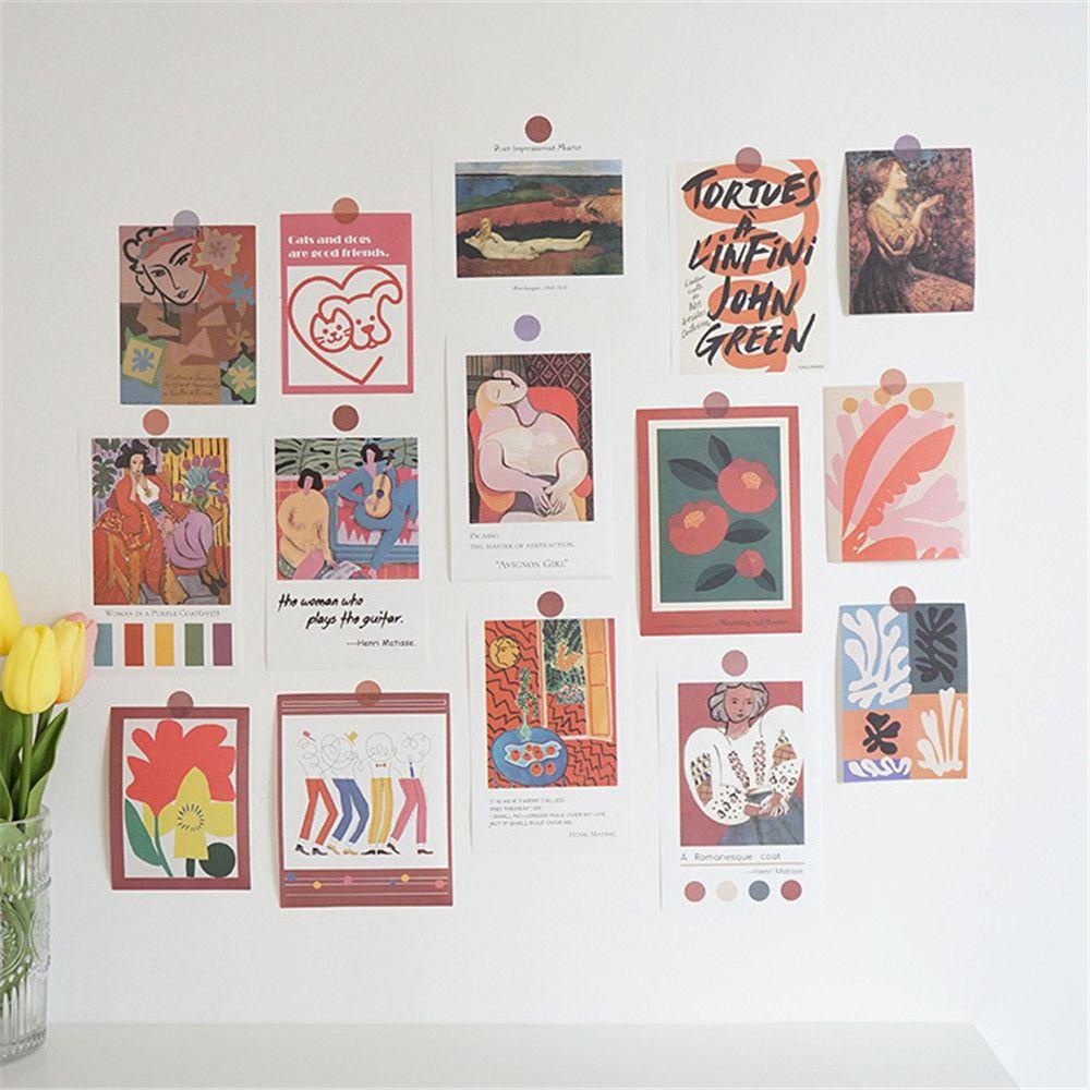 R-flower 30pcs/Set Kartu Pos Stiker Dinding Dekorasi Kamar DIY Dekorasi Kamar Tidur Foto Gambar Art