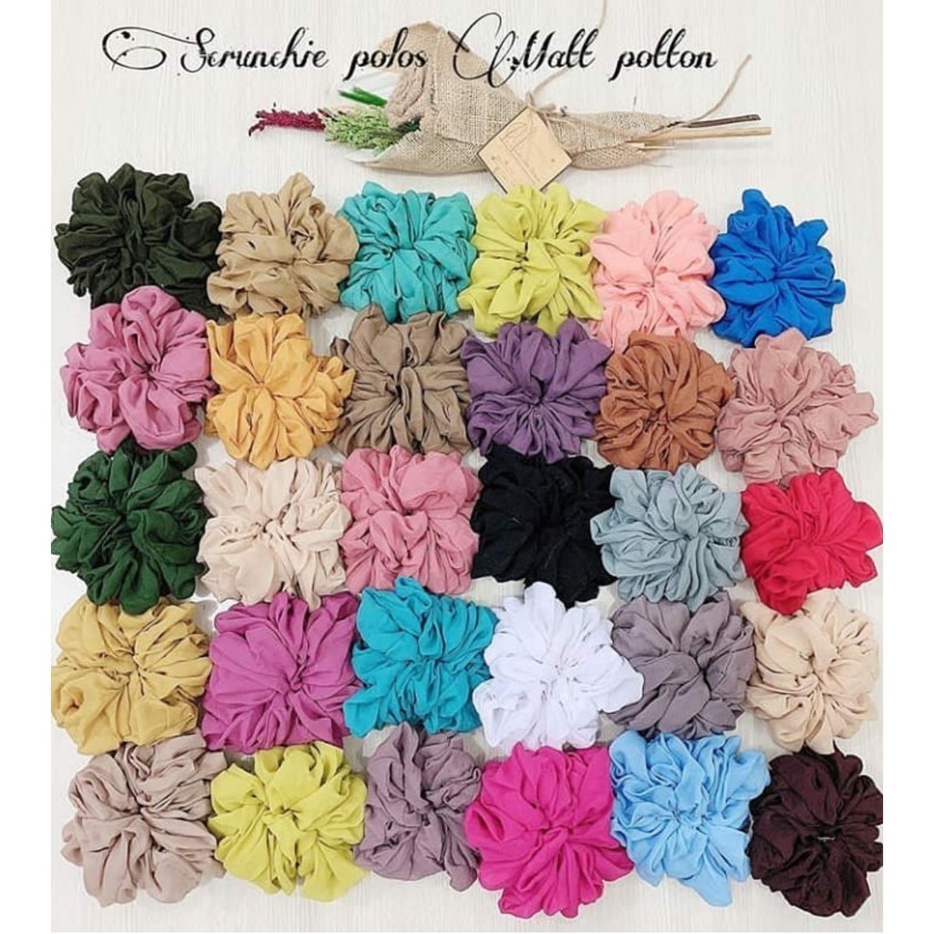 PROMO Scrunchie Ikat Rambut Diamond Cepol , Scrunchie Polos Harga Grosir Termurah grosir