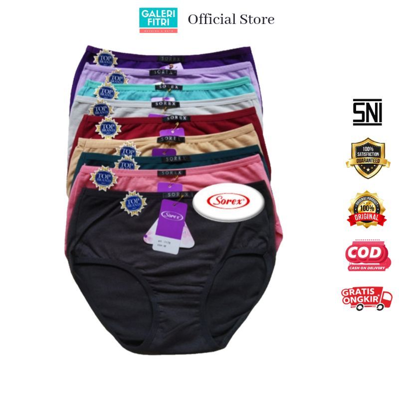 (12pcs) Celana Dalam Sorex 1178 - CD Sorex 1178 - Celana Dalam Wanita - CD Wanita - Celana Dalam Sor