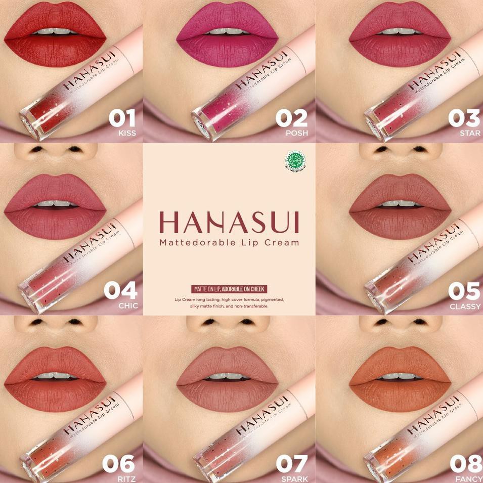 ORIGINAL NEW HANASUI MATTEDORABLE LIPCREAM - BPOM - HALAL