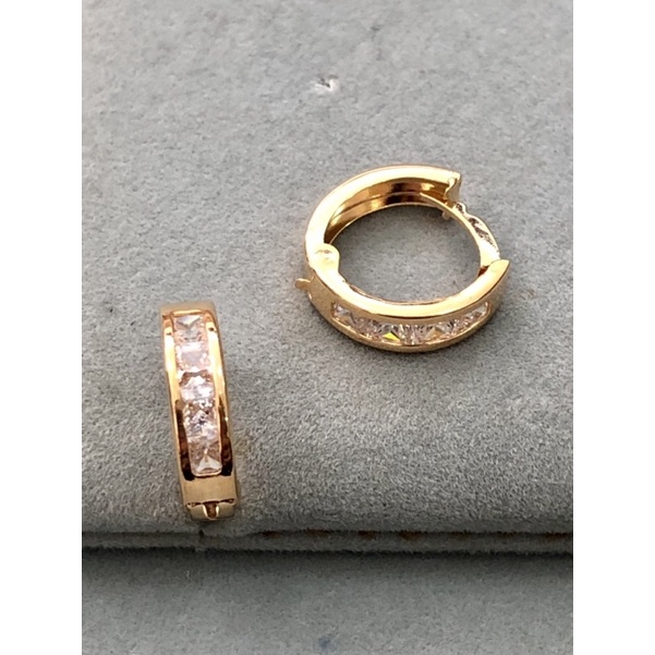 Anting Jepit Bulat Dewasa Anak kadar 700 16k Emas Asli