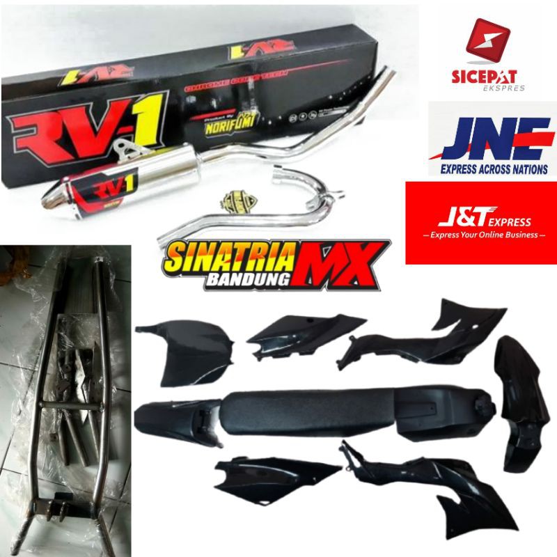 BODYSET KLX BF PLUS SUBFRAME KLX CUSTOM DAN KNALPOT PNP VIXION MODIF TRAIL ATAU SUPERMOTO