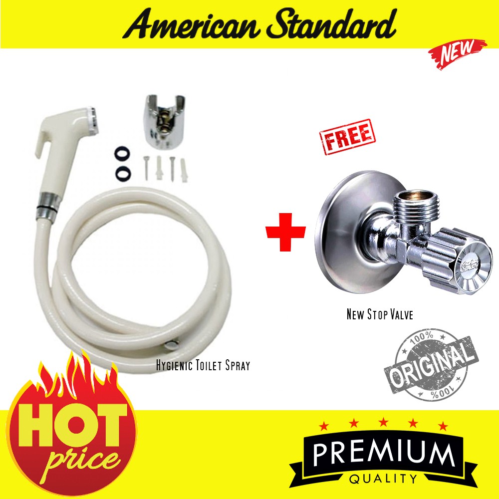 American Standard Semprotan kloset WC + Stop Valve white Asli Original