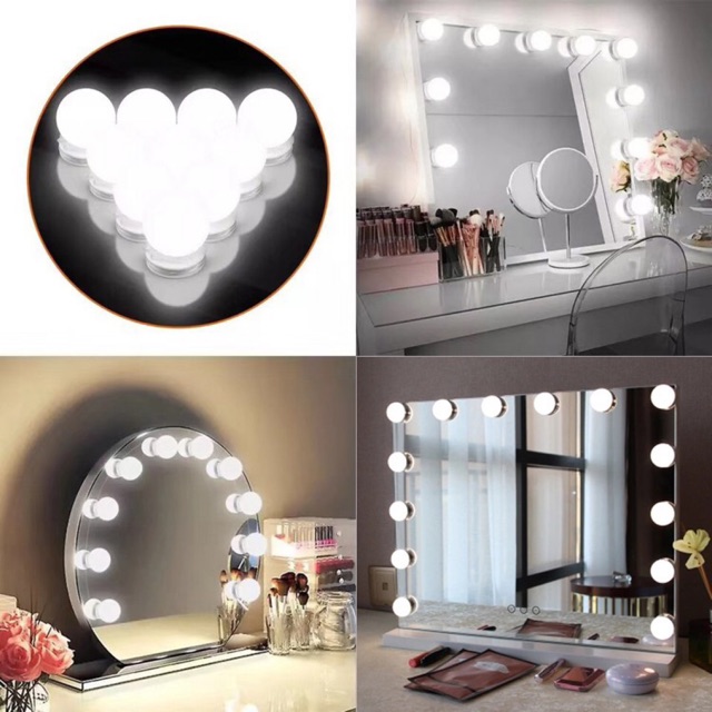 Vanity Mirror Light USB Lampu Kaca Make Up Mirror  Lampu meja rias AES-0891-AD