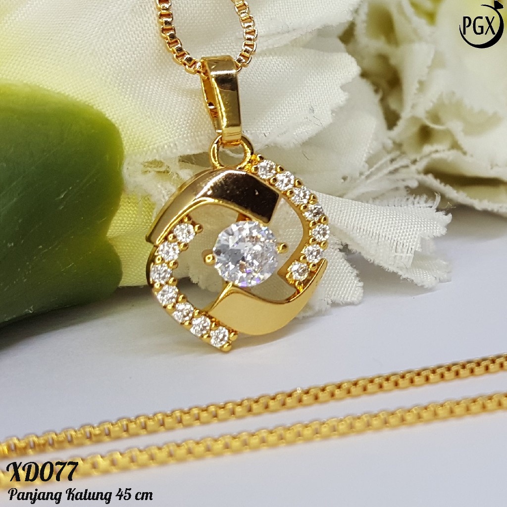 PGX Kalung Wanita Xuping Aksesoris Fashion Perhiasan Lapis Emas Premium - XD077